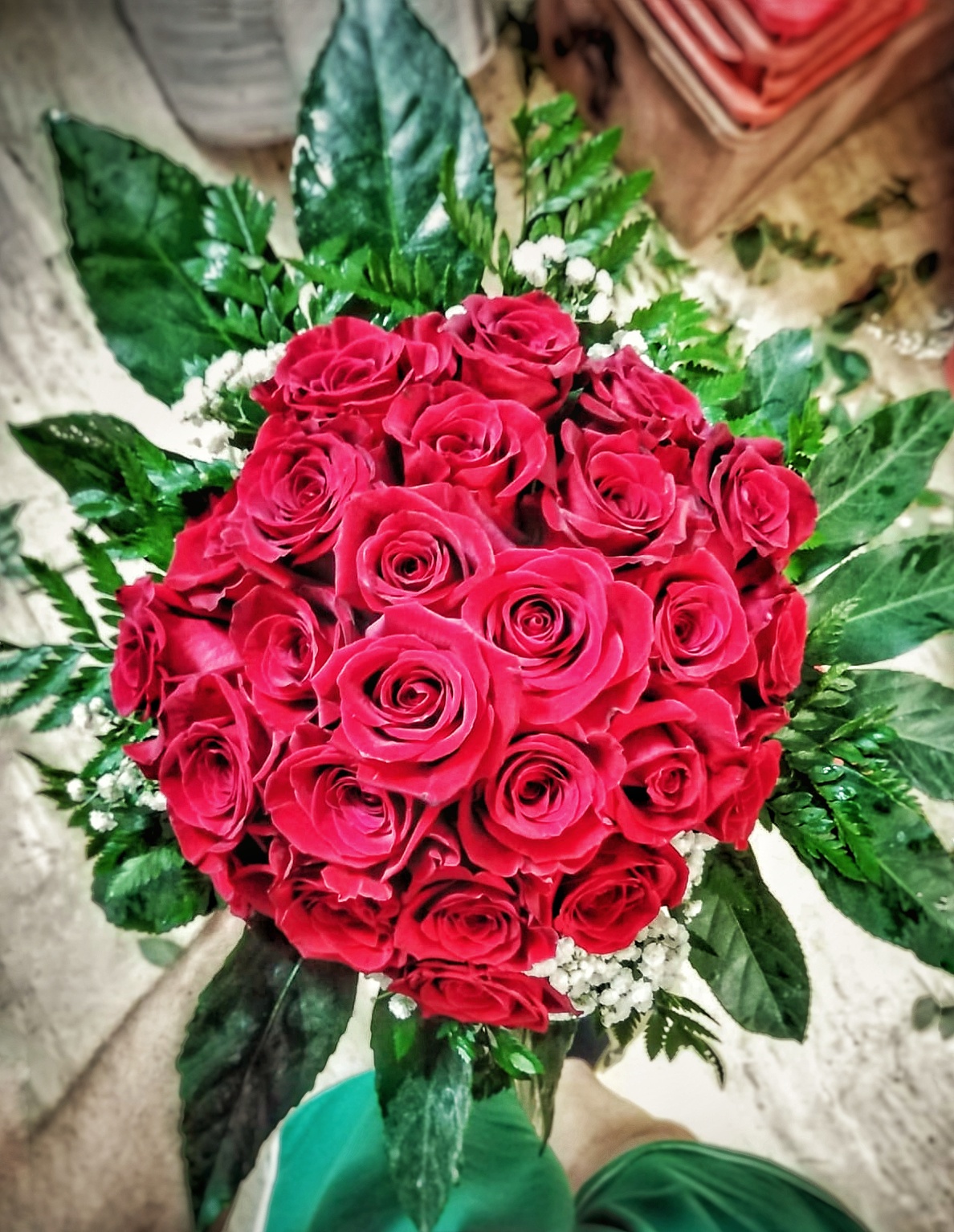 Bouquet Rose Rosse Fioreria Bruseghini Besenello Trento